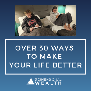 Over 30 Ways to Make Your Life Better | Discover Tools Designed to Elevate Your Family - Strengthen relationships with tools like the 10 Relationship BREAKthroughs. Make your next getaway a Family Retreat With a Purpose. Join the 3 Dimensional Wealth Community today.