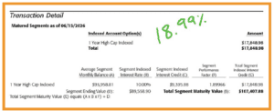 IUL Performance Watch | Summer 2026 - See real client results for Indexed Universal Life index strategies. Index Details: S&P 500 one-year point-to-point with a 100% participation rate, a 10% cap, and a 0% floor. Maturity Date: 6/15/26. S&P 500 two-year point-to-point with a 100% participation rate, uncapped, a 4.5% spread, and a 0% floor. Maturity Date: 6/15/26. Nasdaq-100 one-year point-to-point with a 100% participation rate, uncapped, a 10.75% spread, and a 0% floor. Maturity Date: 6/15/26. Nasdaq-100 two-year point-to-point with a 100% participation rate, uncapped, an 11.75% spread, and a 0% floor. Maturity Date: 6/15/26. 